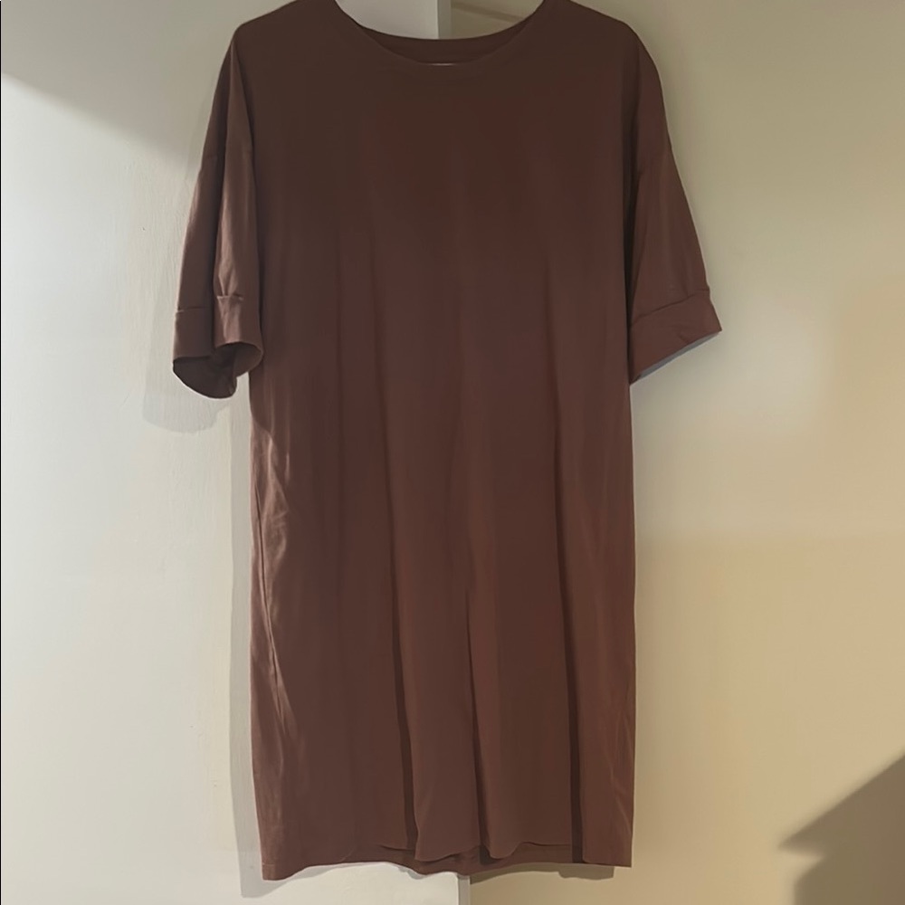 Joe Fresh Brown Short Sleeve Dress. Size Large